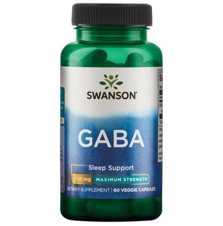 Swanson Maximum Strength GABA, 60 caps