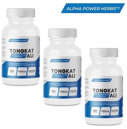 3 x Alpha Power Herbs Tongkat Ali, 180 caps