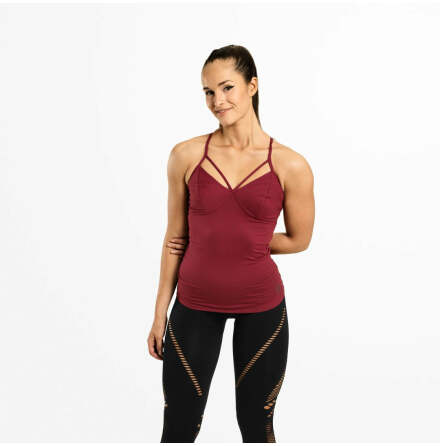 Waverly Strap Top Sangria Red
