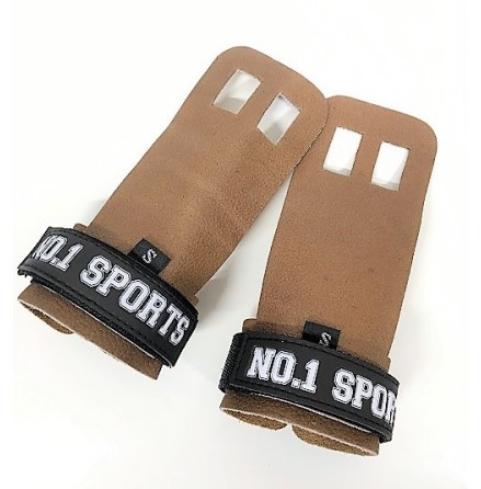 No.1 Sports Pull Up Grips Brown Leather