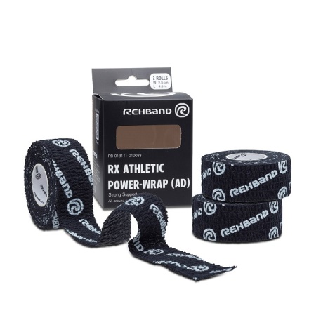 RX Athletic Power Wrap, 25mm x 4,5m Black (3-pack)