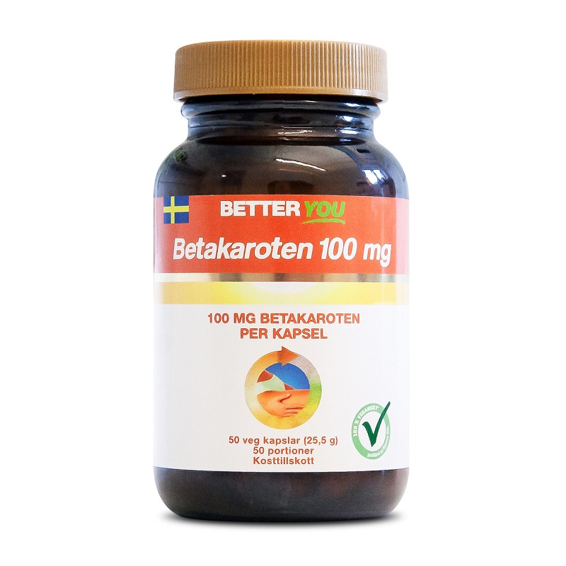Better You Betakaroten 100mg - Högdoserad betakaroten, brun utan sol tabletter