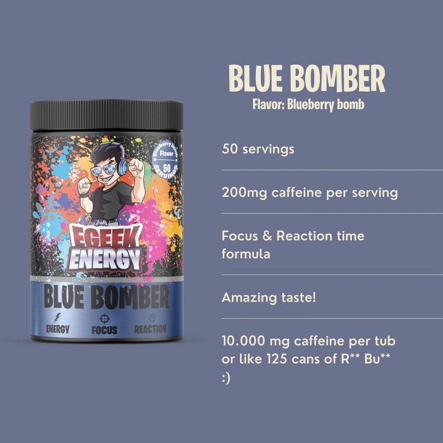 Egeek Energy - Blue Bomber innehåll