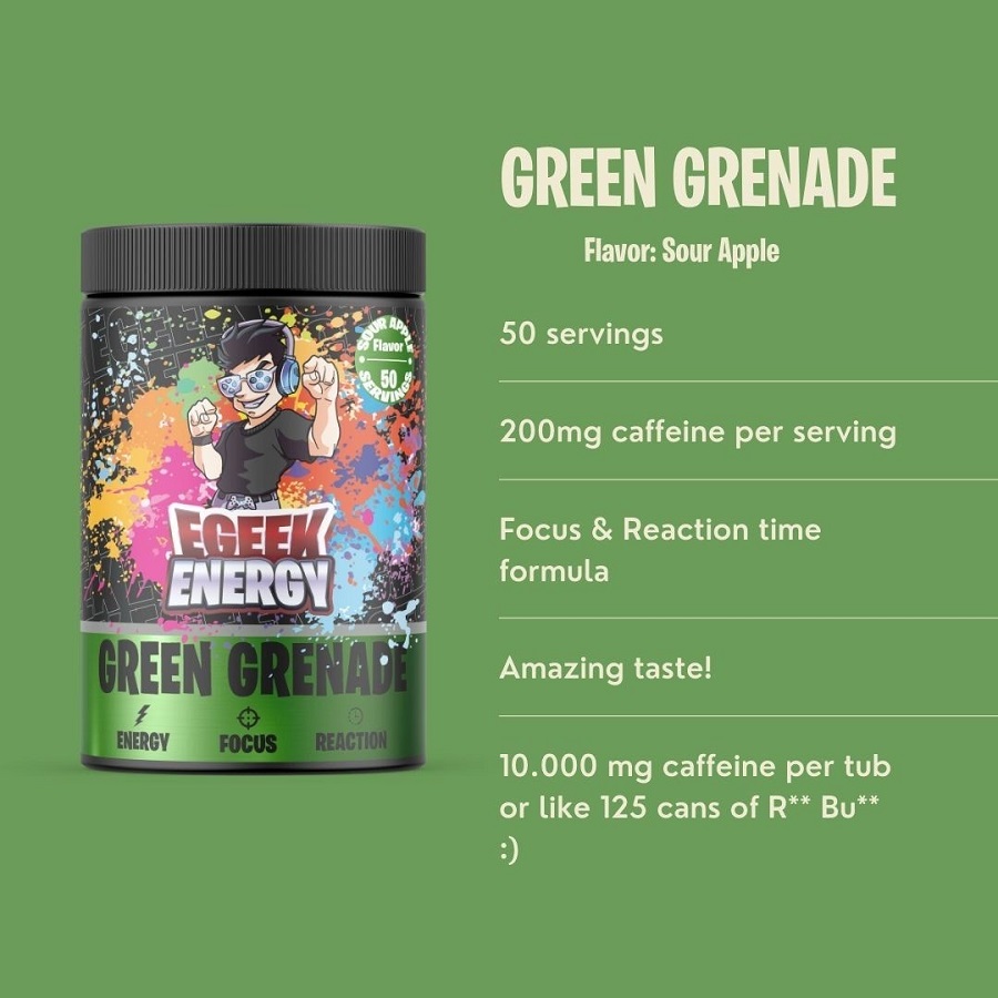 egeek energy - green grenade innehåll
